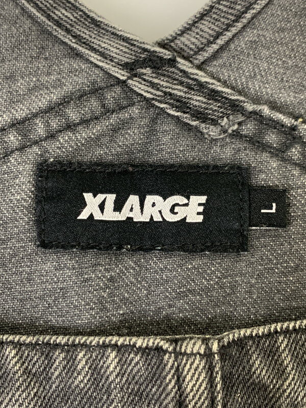 【中古品】【メンズ】 XLARGE エクストララージ × LEE リー オーバーオール LB0424 デニム メンズ 142-251003-em-02-min サイズ：L カラー：ブラック 万代Net店