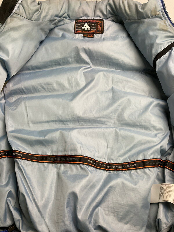 【中古品】【メンズ】 NIKE ACG ナイキ エーシージー 90'S LOGO DOWN VEST ダウンベスト 144-251018-ks-23-min サイズ：M カラー：ライトブルー 万代Net店