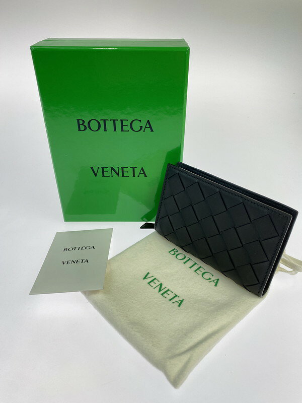 【中古品】【メンズ/レディース】 BOTTEGAVENETA ボッテガヴェネタ イントレチャート ファスナー付きコインパース 小銭入れ 181-251019-AS-24-min カラー：ブラック 万代Net店