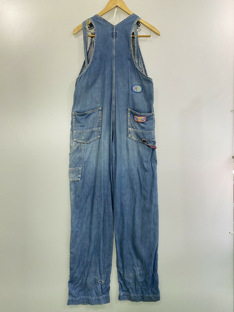 【現状渡し品】【メンズ】 HYSTERIC GLAMOUR ヒステリックグラマー 初期タグ OVERALL オーバーオール デニム ボトムス ワッペン オールインワン つなぎ 151-251029-em-34-min サイズ：FREE カラー：インディゴブルー 万代Net店