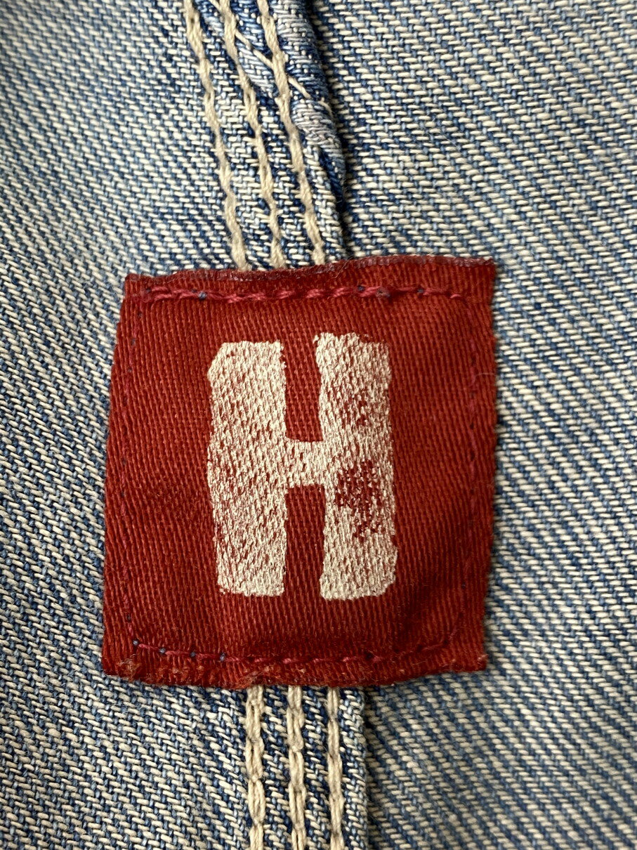 【現状渡し品】【メンズ】 HYSTERIC GLAMOUR ヒステリックグラマー 初期タグ OVERALL オーバーオール デニム ボトムス ワッペン オールインワン つなぎ 151-251029-em-34-min サイズ：FREE カラー：インディゴブルー 万代Net店