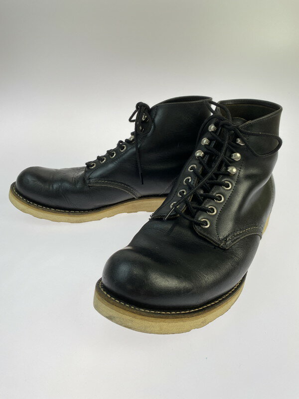 【中古品】【メンズ】 RED WING レッドウィング 刺繍羽 6-INCH CLASSIC ROUND 8165 6インチ クラシック ラウンド ブーツ 靴 164-251106-jt-05-min カラー：ブラック 万代Net店