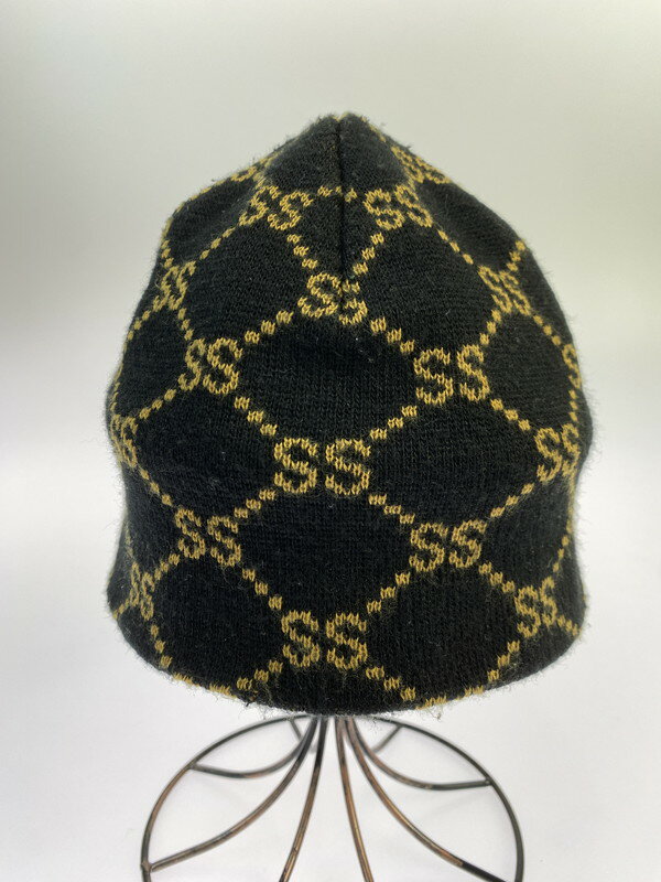 【中古品】【メンズ】 OLD STUSSY オールドステューシー MONOGRAM BEANIE モノグラム ビーニー ニットキャップ 185-251116-AS-7-min カラー：ブラック/ブラウン 万代Net店