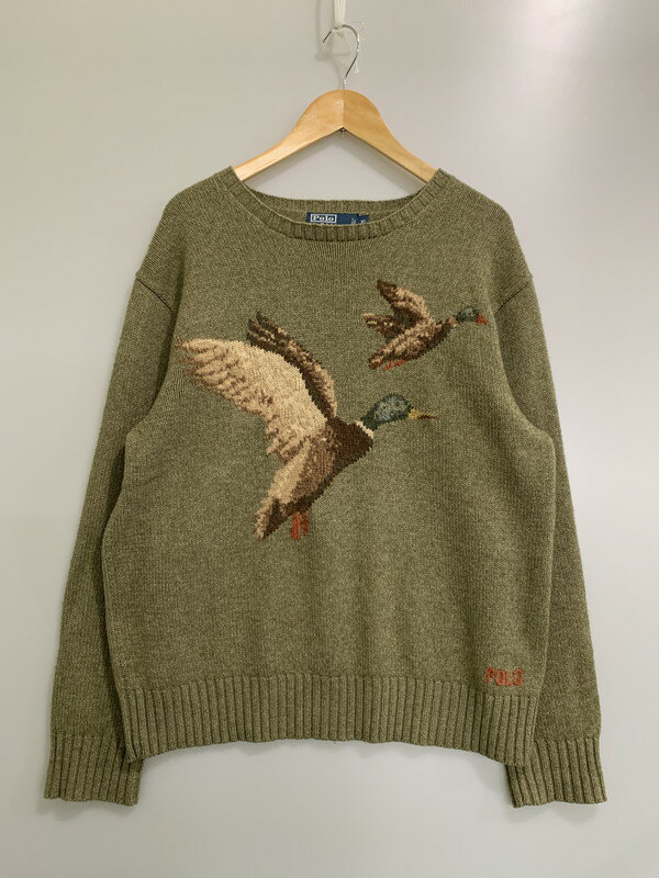 Rakuten - 【中古品】【メンズ】 RALPH LAUREN ラルフローレン DUCK SWEATER ダックセーター メンズ トップス 146-260421-KS-35-min サイズ：XL カラー：グリーン系 万代Net店