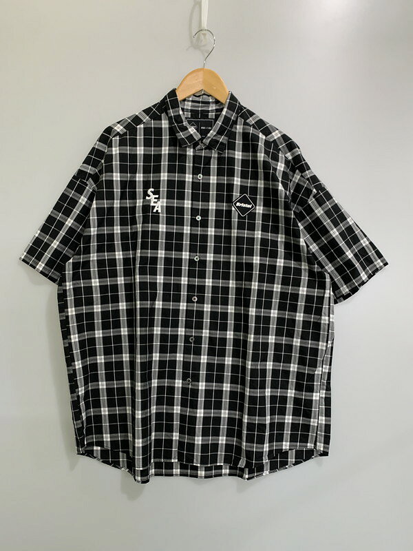 【中古品】【メンズ】 F.C.R.B. × WIND AND SEA エフシーアールビー ウィンダンシー 22SS BRISTOL SEA SS BAGGY SHIRT FCRB-220153 2022年春夏 バギーシャツ 142-260421-KS-25-min サイズ：L カラー：ブラック/ホワイト 万代Net店