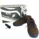 【中古】【メンズ】 VANS バンズ × NICK MICHE SKATE HALF CAB’92 VN0A5KYABF1 ニックミシェル 別注 コラボ スケートボード ハーフ キャブ 92 スニーカー 靴 162-240405-mo-3-tag カラー：BROWN/NAVY 万代Net店