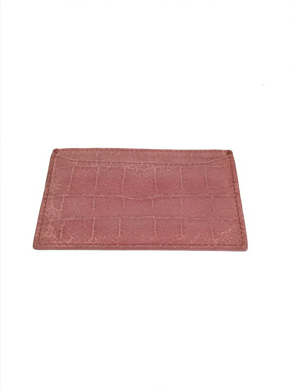 【中古】【レディース】 Miu Miu ミュウ ミュウ クロコ型押し カードケース 名刺入れ 財布 181-240411-mo-5-tag カラー：ピンク 万代Net店