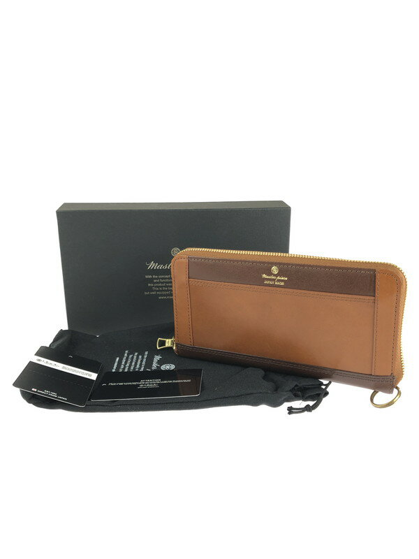 【中古】【メンズ】 MASTERPIECE マスターピース FLAT ROUND FASTENER WALLET 223790 フラット ラウンドファスナーウォレット 長財布 201-240509-kk-3-tag カラー：ブラウン 万代Net店