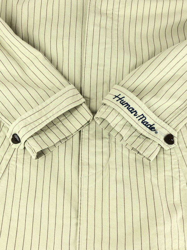 【中古】【メンズ】 HUMAN MADE ヒューマンメード STRIPE BALMACAAN COAT ストライプ バルマカーンコート アウター 142-240627-mo-4-tag サイズ：M カラー：ベージュ 万代Net店