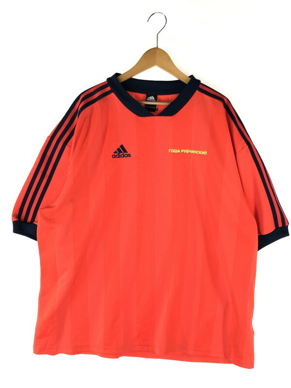 【中古品】【メンズ】 GOSHA RUBCHINSKIY ゴーシャラブチンスキー× ADIDAS アディダス 別注 コラボ GAME SHIRTゲームシャツ 半袖 トップス サッカーシャツ 141-240806-mo-1-tag サイズ:S カラー:レッド 万代Net店