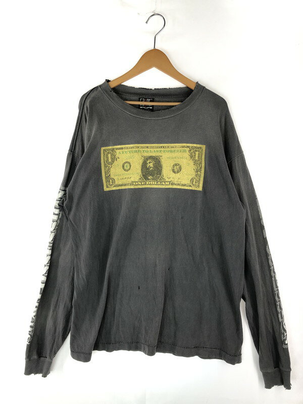 【中古】【メンズ】 SAINT MICHAEL セントマイケル × KOUSKE KAWAMURA 河村康輔 プリントTEE SM-A22-0000-083 22AW 長袖 Tシャツ トップス 142-240902-yk-10-tag サイズ:XL カラー:チャコールグレー 万代Net店