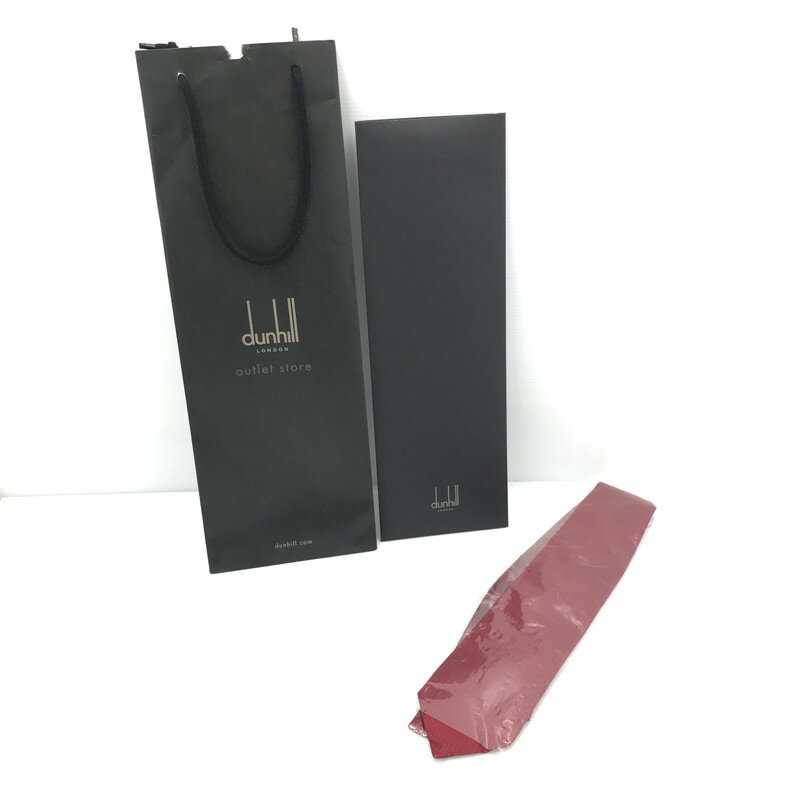 【中古美品】【メンズ】 Dunhill ダンヒル SILK NECKTIE シルク ネクタイ スーツ小物 服飾雑貨 208-250109-hi-35-tag カラー:レッド 万代Net店