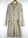 【現状渡し品】【メンズ】 ヴィンテージ リネン ショップコート 長袖シャツ トップス 146-250310-ss-09-tag カラー:ベージュ 万代Net店