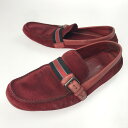 【中古品】【メンズ】 LOUIS VUITTON ルイ・ヴィトン SUEDE LOAFERS スエードローファー ドライビングシューズ 靴 179-250403-yk-09-tag カラー:レッド 万代Net店(4)