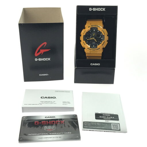 【中古美品】【メンズ】 CASIO カシオ G-SHOCK ANALOG-DIGITAL GA-100A-9AJF ジーショック アナデジ クォーツ 腕時計 196-250410-yk-12-tag カラー:イエロー 万代Net店 【中古美品】【メンズ】 CASIO カシオ G-SHOCK ANALOG-DIGITAL GA-100A-9AJF ジーショック アナデジ クォーツ 腕時計 196-250410-yk-12-tag カラー:イエロー 万代Net店