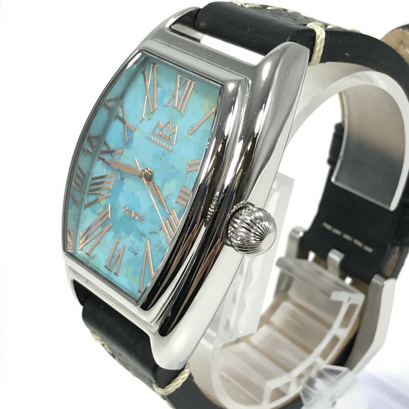 【中古品】【メンズ】 SAAD サード TURQUOISE QUARTZ MJS-35 ターコイズ クォーツ 腕時計 197-250531-na-06-tag カラー：ブラック/ターコイズ 万代Net店