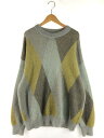 【中古美品】【メンズ】 MAISON SPECIAL メゾンスペシャル MOHAIR ARGYLE PRIMEOVER CREW NECK CHECK KNIT...