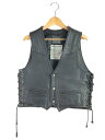 楽天スーパーSALE 20%OFF~【現状渡し品】【メンズ】 KADOYA カドヤ LEATHER VEST KHX-PA141 レザーベスト 牛革 韓国製 145-250720-hi-11-tag サイズ:LL カラー:ブラック 万代Net店