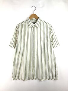 【中古品】【メンズ】 WACKO MARIA ワコマリア STRIPED SHORT SLEEVE SHIRT ストライプ ショートスリーブ シャツ 半袖シャツ トップス 142-250723-rt-11-tag サイズ:L カラー:ホワイト/イエロー 万代Net店