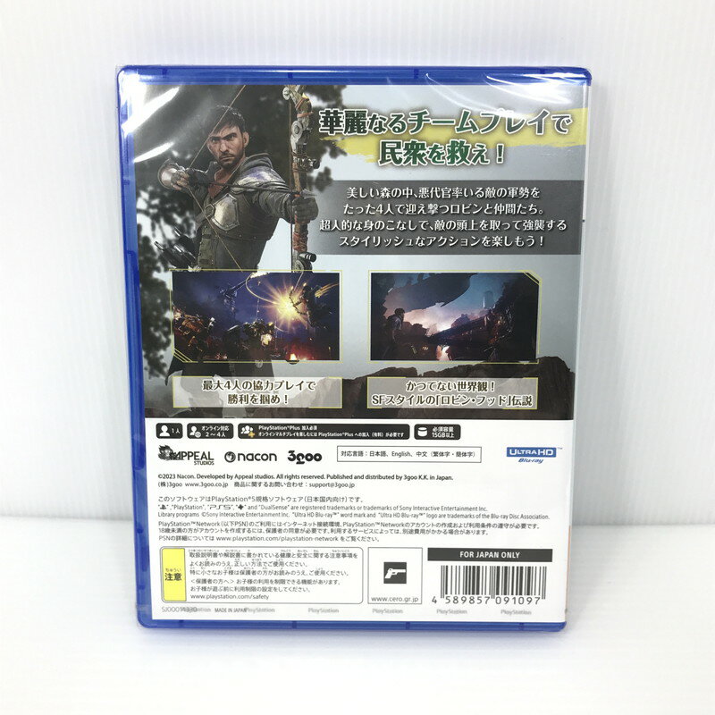 【中古美品】 【未開封】PlayStation5 PS5 プレイステーション5 プレステ5 ソフト ギャング オブ シャーウッド ゲームソフト [CERO区分_D / 17歳以上対象] 026-250829-hi-02-tag 万代Net店