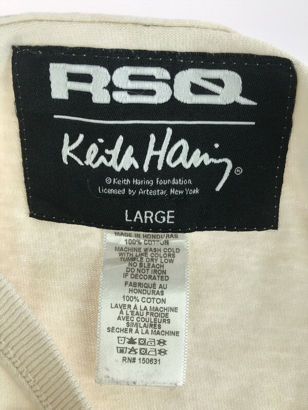 【中古品】【メンズ】 KEITH HARING キース へリング RSQ S/S TEE Tシャツ 半袖シャツ 146-250830-na-06-tag サイズ：L カラー：アイボリー系 万代Net店