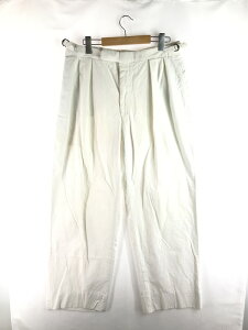 【中古品】【メンズ】 POLO RALPH LAUREN ポロ・ラルフローレン 90's SIDE ADJUSTER COTTON LINEN 2TAC SLAX 90年代 サイドアジャスター コットン リネン 2タック スラックス 157-250904-rt-19-tag サイズ:不明 カラー:ホワイト 万代Net店