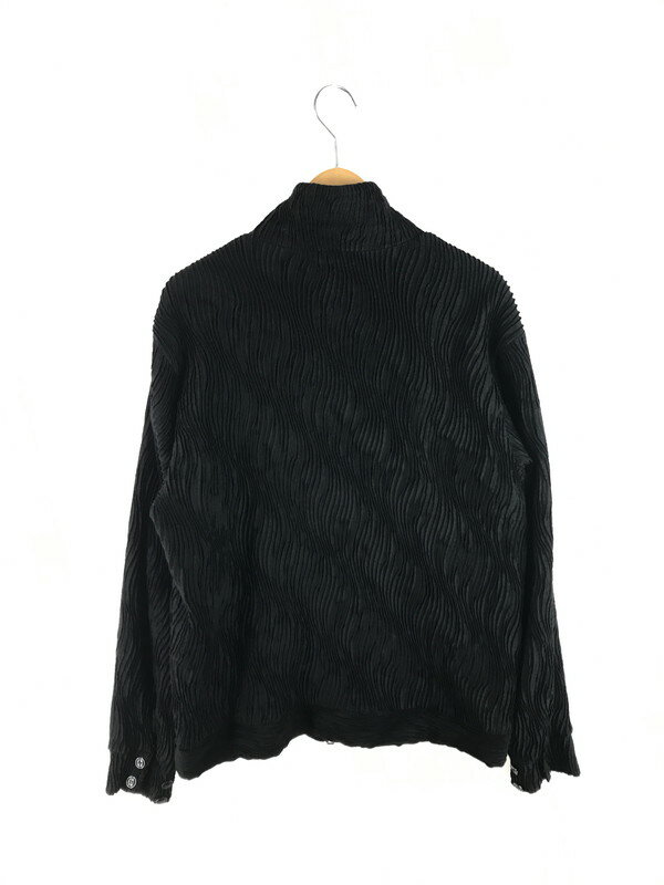 【中古美品】【メンズ】 MEAGRATIA メアグラーティア WAVY FABRIC TRACK JACKET 23243-0202 ウェイビー ファブリック トラックジャケット ライトアウター 140-250907-rt-16-tag サイズ：2 カラー：ブラック 万代Net店