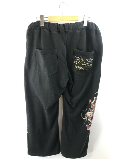 【中古品】【メンズ】 ED HARDY エドハーディ SIDE LOGO SWEATPANTS サイドロゴ スウェットパンツ ボトムス 152-250908-rt-18-tag サイズ:L カラー:ブラック 万代Net店