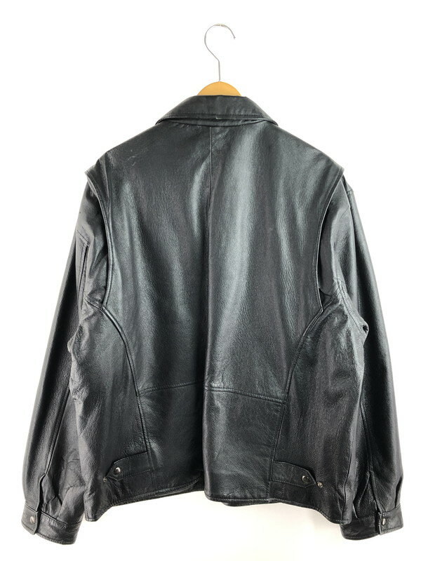 【中古品】【メンズ】 ST JOHN'S BAY セントジョンズベイ 90'S~00'S LEATHER JACKET 90年代～00年代 レザージャケット アウター 146-250909-na-07-tag サイズ：XL カラー：ブラック 万代Net店