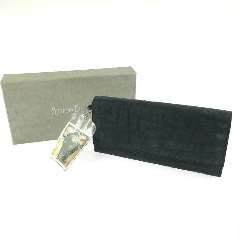 楽天スーパーSALE 10%OFF~【中古品】【メンズ】 AFRICAN BUFFALO アフリカン バッファロー LEATHER WALLET レザー ウォレット 長財布 200-250920-na-05-tag カラー：ブルー 万代Net店