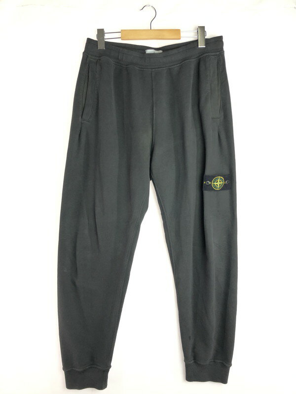 【中古品】【メンズ】 STONE ISLAND ストーンアイランド BRUSHED ORGANIC COTTON FLEECE PANTS 811560920 オーガニックコットン フリース パンツ ボトムス 152-251023-rt-09-tag サイズ：L カラー：ブラック 万代Net店