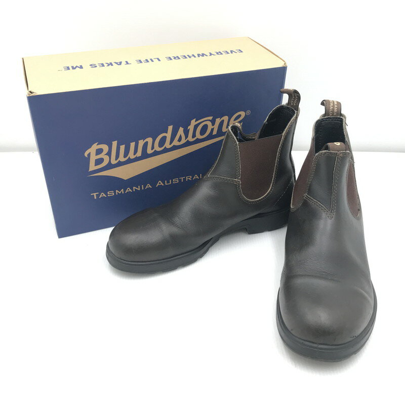 【中古品】【メンズ】 BLUNDSTONE ブランドストーン ELASTIC SLIDE BOOT BROWN #500 エラスティックス..