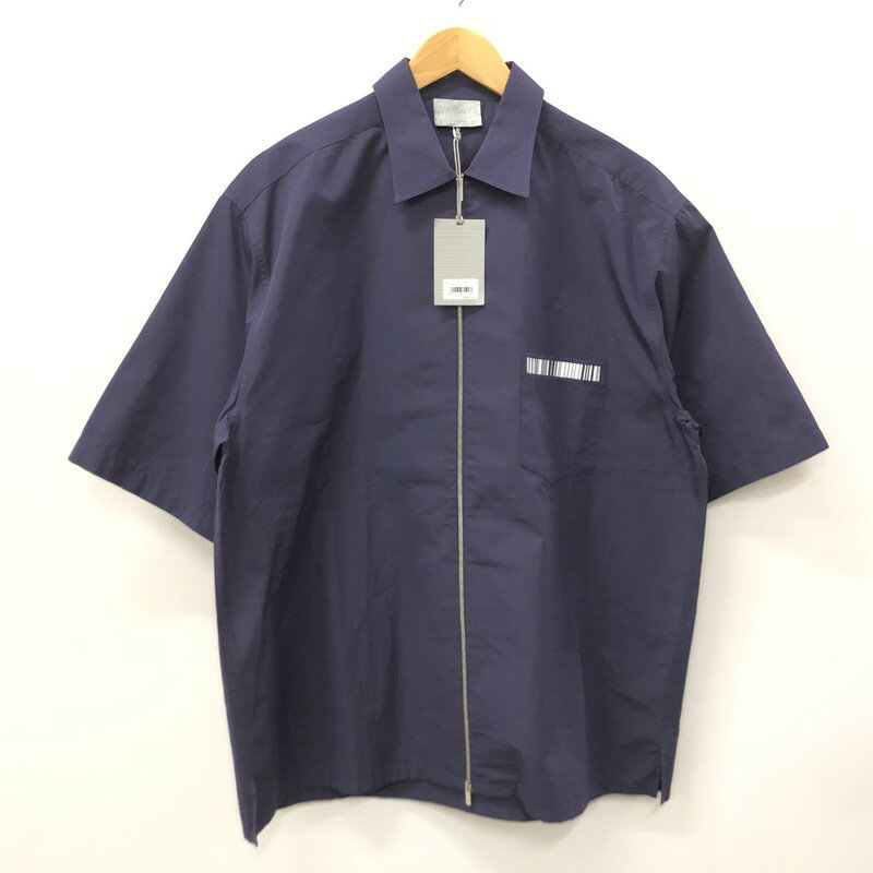 【中古】【メンズ】 VTMNTS ブイティーエムエヌティーエス VL14SH200N ZIP UP SHIRT ジップアップ シャツ 半袖 141-240109-tk-14-tei サイズ：L カラー：NAVY ネイビー 万代Net店