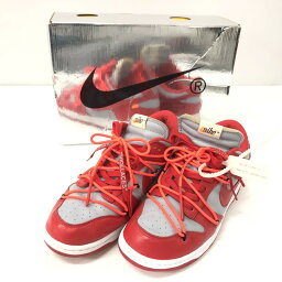 【中古】【メンズ】 NIKE ナイキ OFFWHITE オフホワイト CT0856-600 DUNKLOW LTHR ダンク ロー 160-240125-tk-8-tei サイズ：28cm カラー：レッド 万代Net店