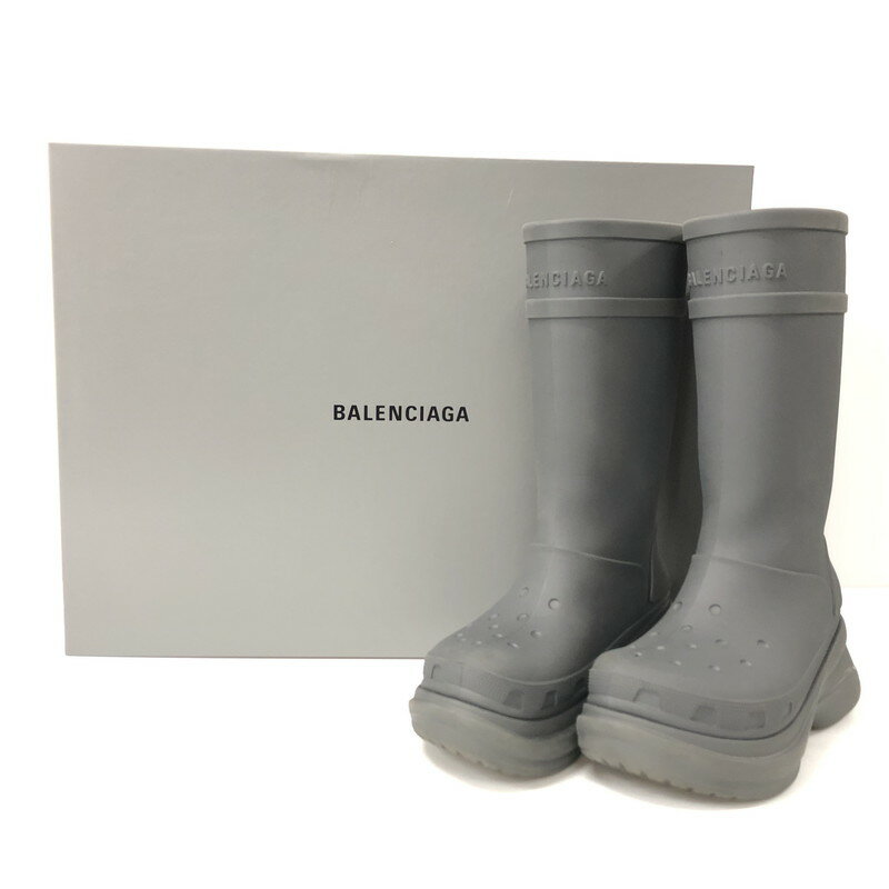 【中古】【メンズ】 BALENCIAGA バレンシアガ CROCS クロックス 677384W1S8E1500 ラバーレインブーツ 164-240323-tk-...