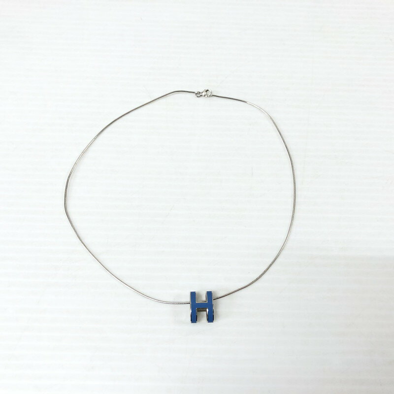 【中古】【レディース】 HERMES エルメス ポップアッシュ ネックレス H ペンダント アクセサリー 192-240328-ma-7-tei カラー：ブルー 万代Net店