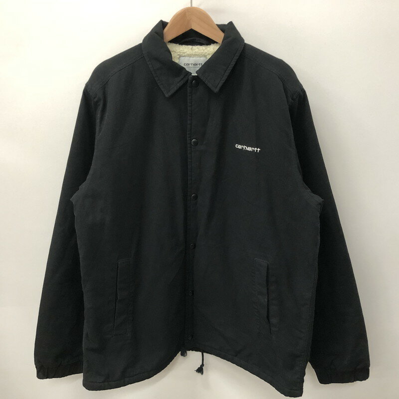 【中古】【メンズ】 Carhartt カーハート CANVAS COACH JACKET キャンバス コーチ ジャケット アウター 145-240422-yo-4-tei サイズ：L カラー：ブラック 万代Net店