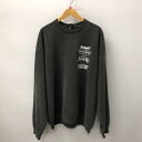 【中古】【メンズ】 FRINGE VIDEO SHOP フリンジビデオショップ TAMURA 14OZ GARMENT DYE CREWNECK VINTAGE BLACK ガーメントダイ クルーネック ビンテージ　トレーナー　長袖 145-240422-yo-9-tei サイズ：2XL カラー：ブラック 万代Net店