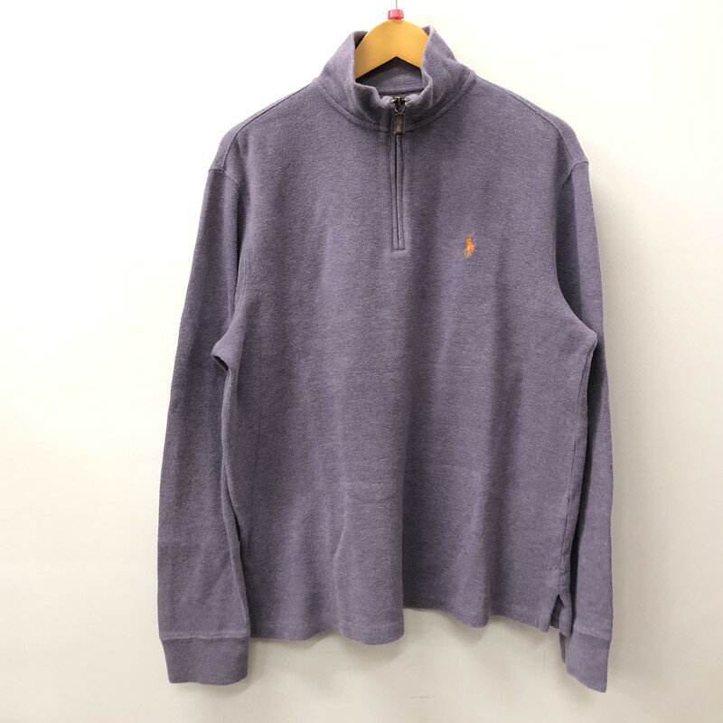 【中古】【メンズ】 RALPH LAUREN ラルフローレン ハーフジップニット セーター 147-240501-tk-12-tei サイズ：M カラー：パープル 万代Net店