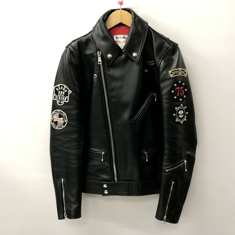 yÁzyYz HYSTERIC GLAMOUR qXebNO}[ HYSTERIC GLAMOUR LEWES LEATHERS 02201LB02 CYCLONE JACKET TCN WPbg U[ gbvX 145-240508-rk-2-tei TCYFS J[FubN NetX