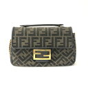 【中古品】【レディース】 FENDI フェンディ BAGUETTE CHAIN MIDI SHOULDER BAG 8BR793 ALG7 F1HZO FFロゴ ファブリック バケットチェーンミニ ショルダーバッグ カバン 180-241005-kk-24-tei カラー:ブラウン 万代Net店