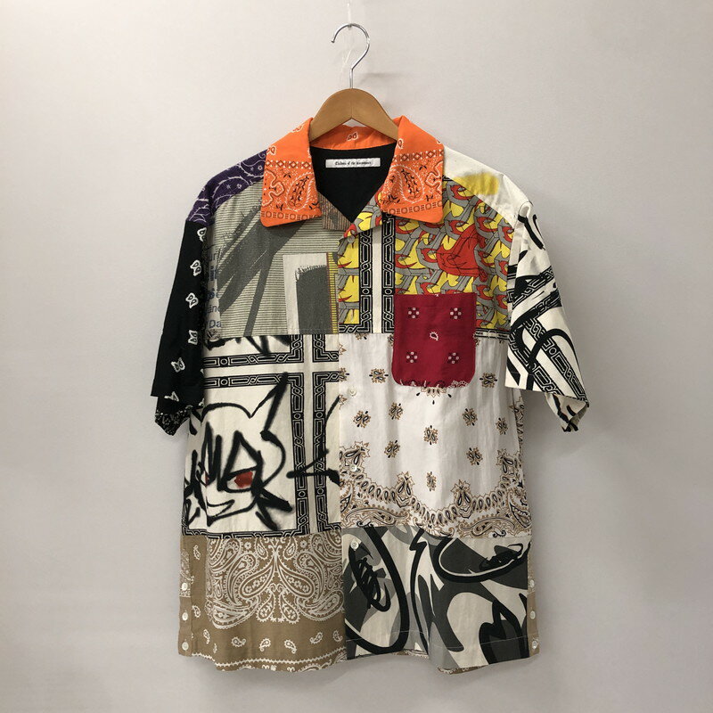 【中古品】【メンズ】 Children of the discordance チルドレンオブザディスコーダンス × YAGI ヤギ 別注 コラボ BANDANA PATCH SHIRTS SS COTDSH-140 バンダナパッチシャツ ショートスリーブ 半袖 トップス 142-241221-kk-40-tei サイズ:2 カラー:マルチカラー 万代Net店