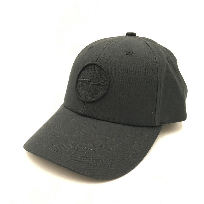 【中古美品】【メンズ】 STONE ISLAND ストーンアイランド 6-PANEL BASEBALL CAP 801599661 6パネル ベースボールキャップ 帽子 188-250322-kk-05-tei サイズ:F カラー:BLACK 万代Net店