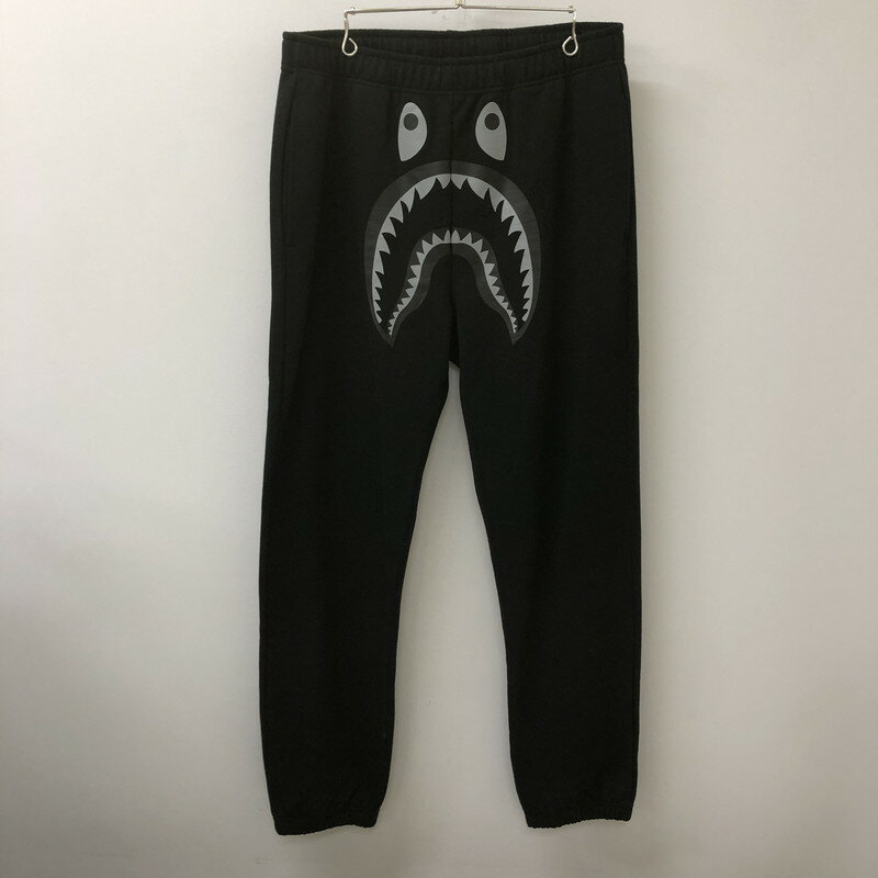 【中古品】【メンズ】 A BATHING APE アベイシングエイプ SHARK SWEAT PANT 001PTK801010M シャーク スウェットパンツ ボトムス 153-250531-kk-04-tei サイズ：XL カラー：ブラック 万代Net店