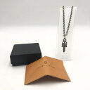 【中古品】【メンズ】 CHROME HEARTS クロムハーツ DBL DAGGER & PPR CHN 18 ダブルダガーペンダント アンド ペーパーチェーン...