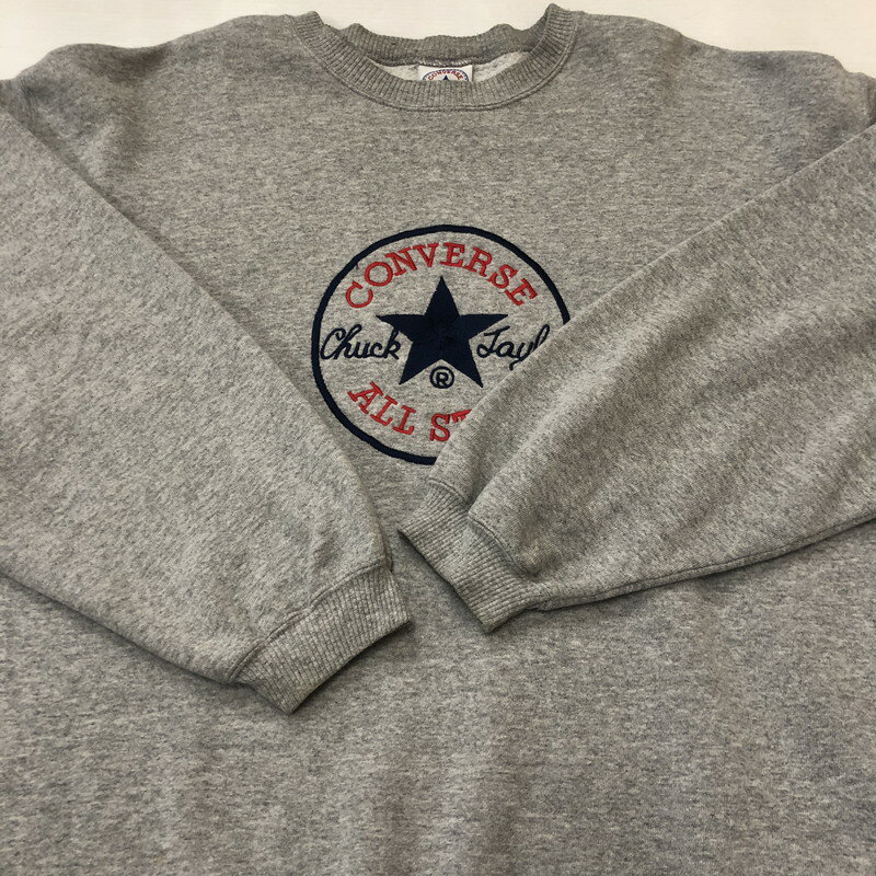【中古品】【メンズ】 CONVERSE コンバース 90’s LOGO SWEAT MADE IN USA 90年代 ロゴ刺繍 スウェット トップス トレーナー USA製 145-250914-ts-12-tei サイズ：L カラー：グレー 万代Net店