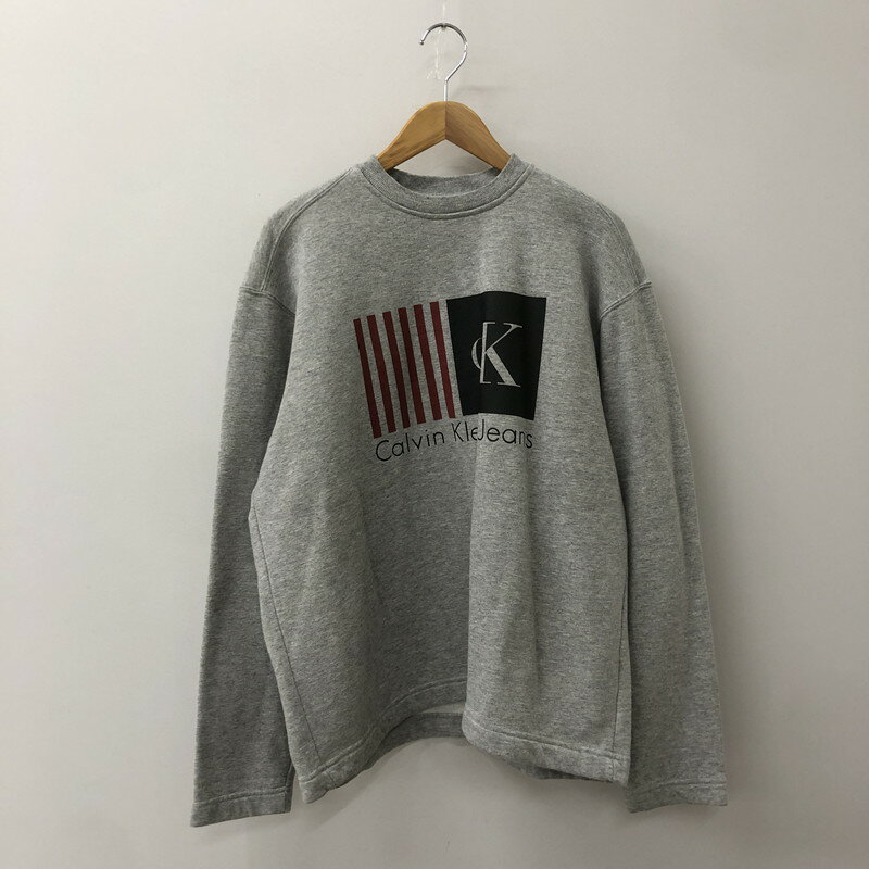 楽天スーパーSALE 10%OFF~【中古品】【メンズ】 Calvin klein Jeans カルバンクラインジーンズ 90’s SWEATSHIRT MADE IN USA BMH5554 90年代 スウェット トップス トレーナー USA製 141-250920-ts-16-tei サイズ：L カラー：グレー 万代Net店