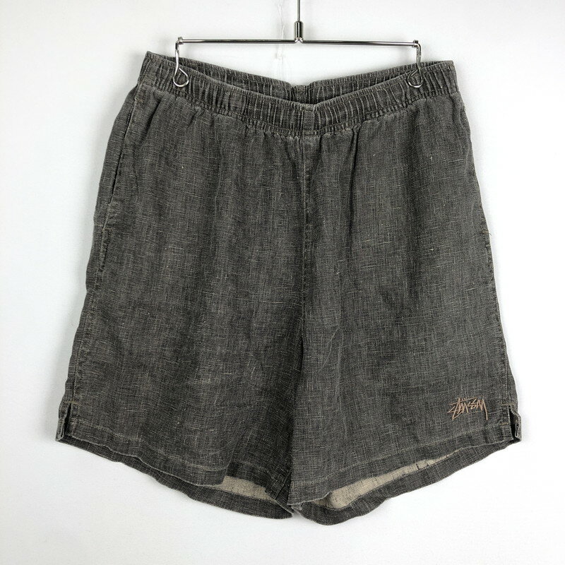 楽天スーパーSALE 10%OFF~【中古品】【メンズ】 STUSSY ステューシー BOXY LINEN SHORT 112262 ボクシー リネン ショーツ ボトムス ハーフパンツ ショートパンツ 153-250929-yo-14-tei サイズ：M カラー：ライトグレー 万代Net店