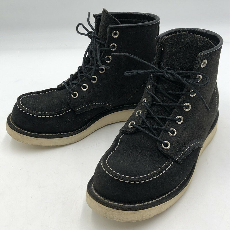 楽天スーパーSALE 10%OFF~【中古品】【メンズ】 RED WING レッドウィング 6-INCH CLASSIC MOC ROUGH-OUT LEATHER 8874 6インチ クラシックモック ラフアウトレザー ブーツ 靴 167-251103-yy-04-tei サイズ：22 カラー：ブラック 万代Net店