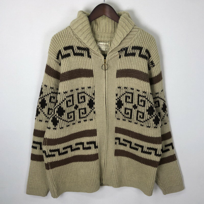 【中古品】【メンズ】 PENDLETON ペンドルトン 70～80's TALON RINGZIP WOOL COWICHAN KNIT 70～80年代 タロン リングジップ ウール カウチン ニット ジャケット ライトアウター 145-251106-ks-13-tei サイズ：L カラー：マルチカラー 万代Net店